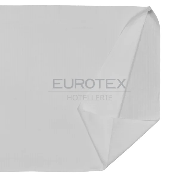 Particolare federa bianca da hotel in cotone egiziano Cortina