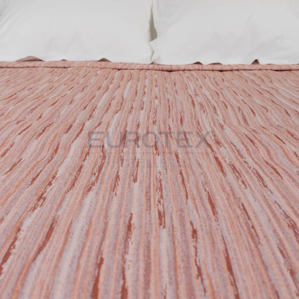 Copriletto Fiammetta rigato Aragosta - immagine 2