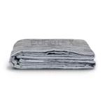 Copriletto Fiammetta rigato <br/> Ghiaccio matrimoniale