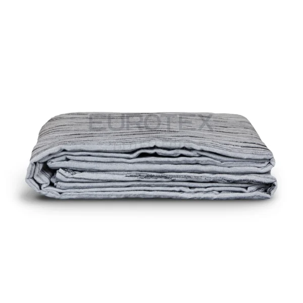 Copriletto Fiammetta rigato <br/> Ghiaccio matrimoniale - immagine 1