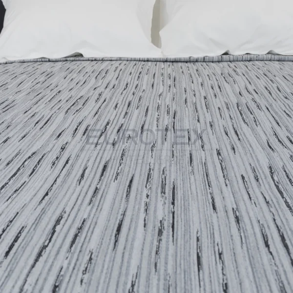 Copriletto Fiammetta rigato <br/> Ghiaccio matrimoniale - immagine 2