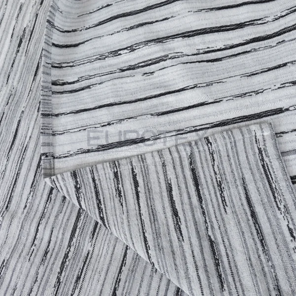 Copriletto Fiammetta rigato <br/> Ghiaccio matrimoniale - immagine 4