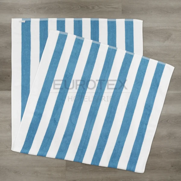 Telo mare a righe RIVIERA laguna 90×185 - immagine 3