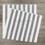 Telo mare a righe RIVIERA pietra 90×185 - immagine 3