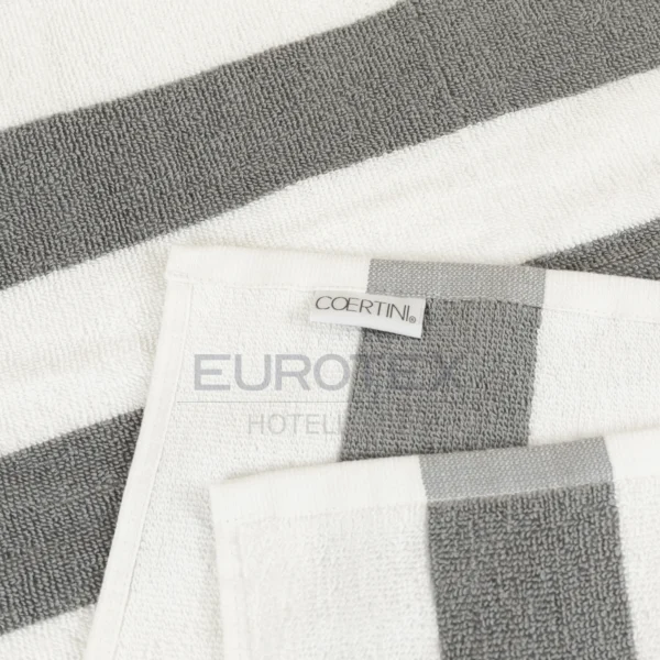 Telo mare a righe RIVIERA pietra 90×185 - immagine 4