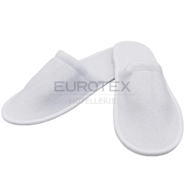 Pantofole chiuse in SPUGNA <br/> con suola ANTISCIVOLO Bianco (50 paia) - immagine 1