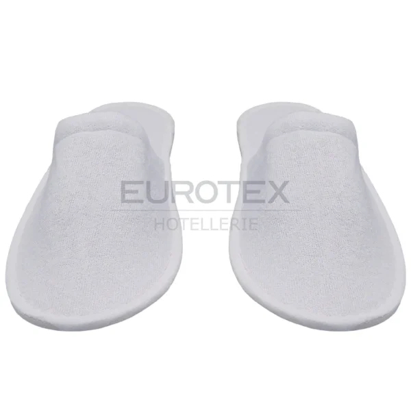 Pantofole chiuse in SPUGNA <br/> con suola ANTISCIVOLO Bianco (50 paia) - immagine 3