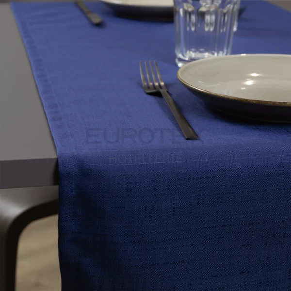 Runner idrorepellente no stiro Elite in tessuto jacquard blu