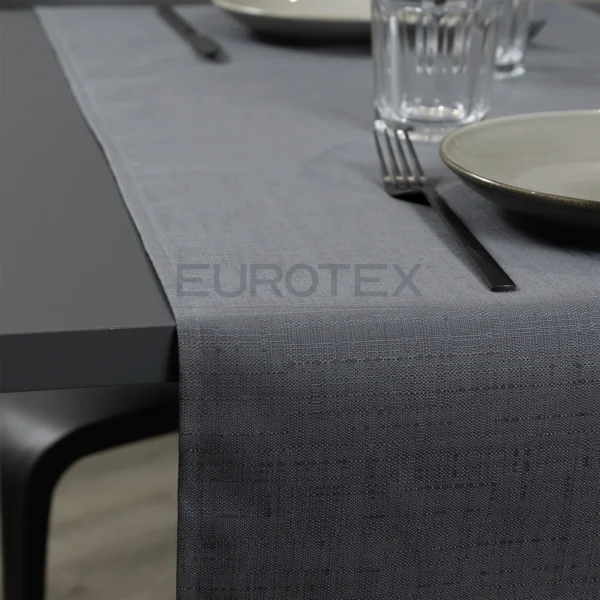 Runner idrorepellente no stiro Elite in tessuto jacquard grigio scuro