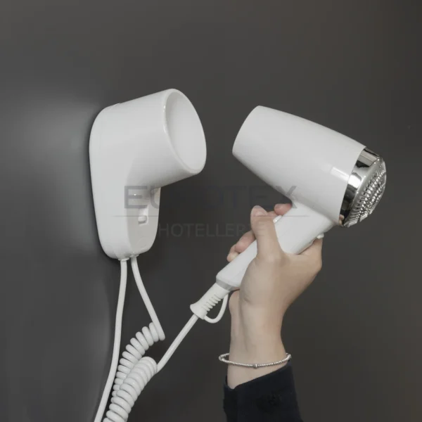 Asciugacapelli hotel da parete 1200W bianco - immagine 8