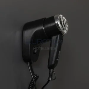 Asciugacapelli hotel da parete 1200W nero