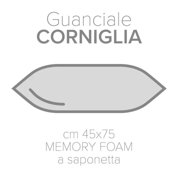 Guanciale Corniglia, basso in memory foam - immagine 7