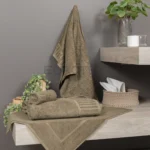 Tris spugna Rapallo Moka gr. 480 (1 ospite, 1 salvietta, 1 telo) - immagine 4