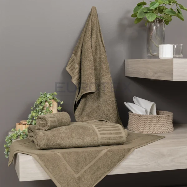 Tris spugna Rapallo Moka gr. 480 (1 ospite, 1 salvietta, 1 telo) - immagine 4