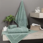 Tris spugna Rapallo Petrolio gr. 480 (1 ospite, 1 salvietta, 1 telo) - immagine 4