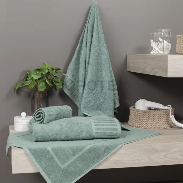 Tris spugna Rapallo Petrolio gr. 480 (1 ospite, 1 salvietta, 1 telo) - immagine 4