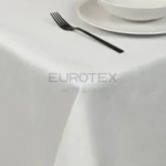 Tovaglia idrorepellente no stiro Amelia in tessuto poliestere effetto iuta bianca