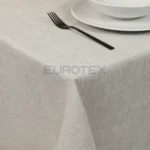 Tovaglia idrorepellente no stiro Amelia in tessuto poliestere effetto iuta sabbia