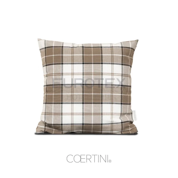 Cuscino arredo TARTAN tortora - immagine 1