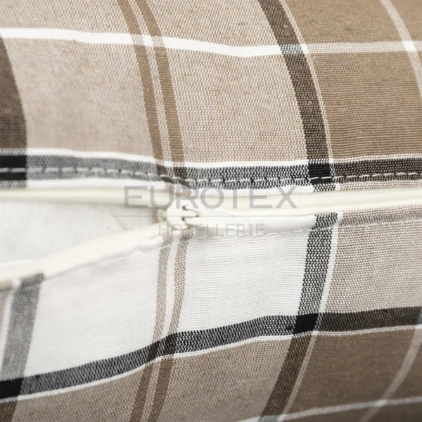 Fodera senza imbottitura TARTAN 42x42 tortora - immagine 1