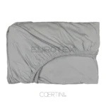 Lenzuolo Sondrio no stiro <br /> sotto con angoli grigio <br />  per materasso cm 120×200+22