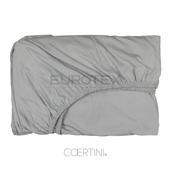 Lenzuolo Sondrio no stiro <br /> sotto con angoli grigio <br />  per materasso cm 120×200+22 - immagine 1