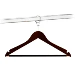 Gruccia appendiabiti colore ebano<br>con sistema antifurto