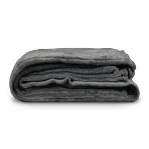 Coperta Plaid Dehor colore antracite piegata