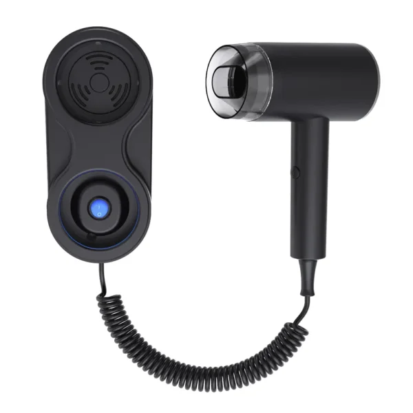 Asciugacapelli hotel da parete DRYCOMPACT 1600W nero - immagine 2