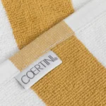 Telo mare a righe RIVIERA senape 90x185 - immagine 4